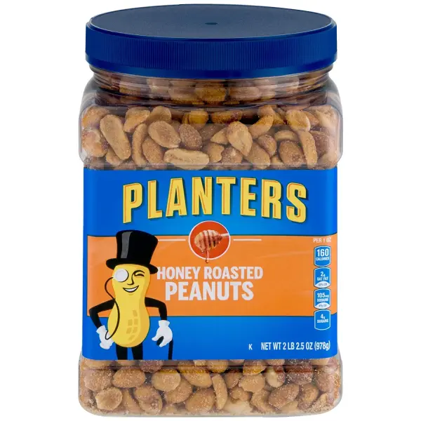 Planters Honey Roasted Peanuts | Sweet & Crunchy Premium Roasted Nuts